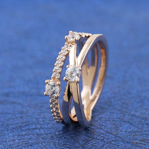 rose gold plated sparkling cz triple band ring fit pandora jewelry engagement wedding lovers fashion ring for women, Silver
rose gold plated sparkling cz triple band ring fit pandora jewelry engagement wedding lovers fashion ring for women, Silver