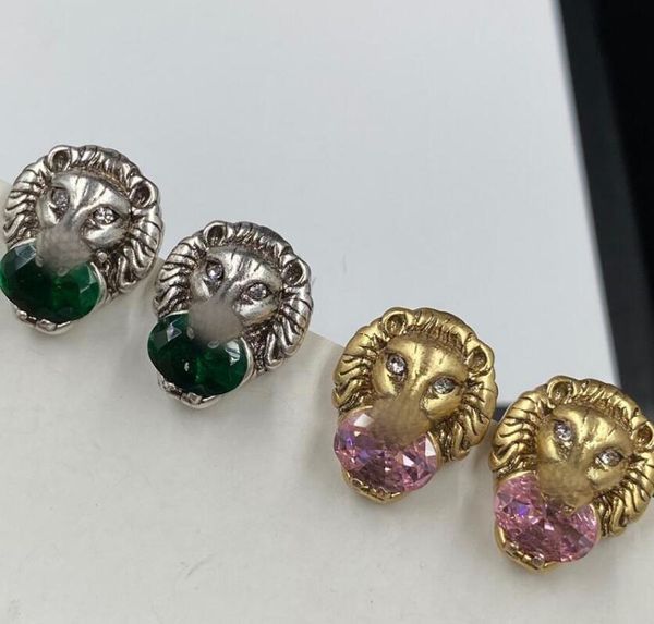 luxury rhinestones lion's head studs earring classic designer earring animal ear stud eardrop party wedding jewelry with box, Golden;silver
luxury rhinestones lion's head studs earring classic designer earring animal ear stud eardrop party wedding jewelry with box, Golden;silver