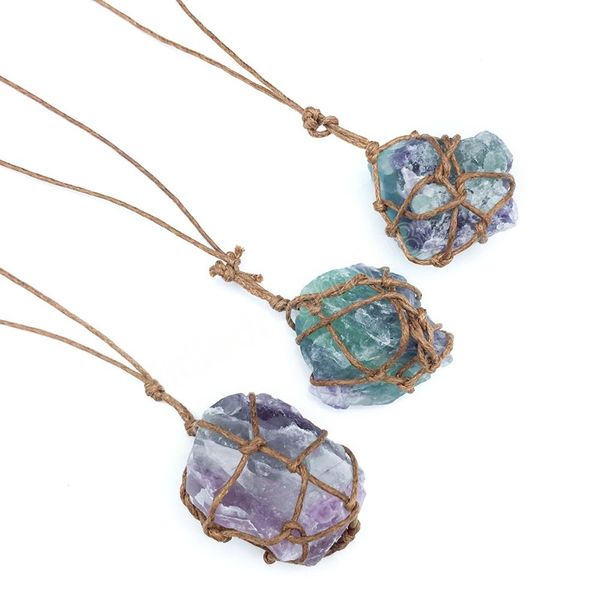 retro handmade braided stone choker necklace natural necklace purple green fluorite quartz pendant necklaces for women, Silver
retro handmade braided stone choker necklace natural necklace purple green fluorite quartz pendant necklaces for women, Silver
