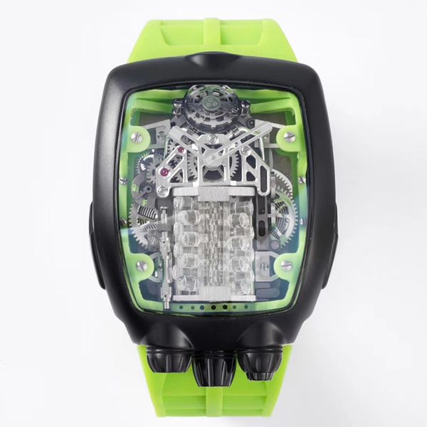2022 new version transparent skeleton watch black case jaco& c-o mens automatic eta movement luxury sapphire glass watches green strap, Slivery;brown
2022 new version transparent skeleton watch black case jaco& c-o mens automatic eta movement luxury sapphire glass watches green strap, Slivery;brown