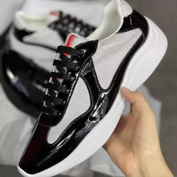 2022s perfect americas cup designer sneakers shoes patent leather and nylon sports luxury mens skateboard runner casual outdoor walking eu38, Black
2022s perfect americas cup designer sneakers shoes patent leather and nylon sports luxury mens skateboard runner casual outdoor walking eu38, Black