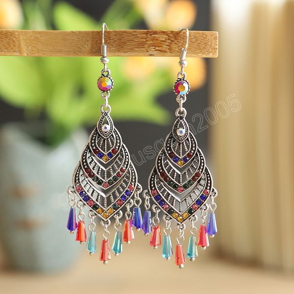 retro rose red beads tassel ladies dangle earrings summer bohemia women's vintage alloy wedding earrings bijoux, Silver
retro rose red beads tassel ladies dangle earrings summer bohemia women's vintage alloy wedding earrings bijoux, Silver