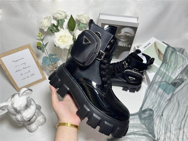 designer luxury monolith boots calzature donna black brushed leather and nylon booties with original box
designer luxury monolith boots calzature donna black brushed leather and nylon booties with original box