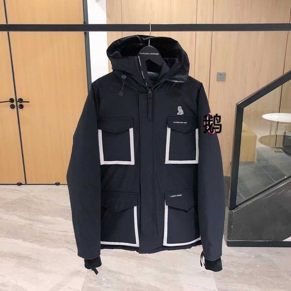canada owl goose down jacket men's winter trend reflective workwear multi pocket hooded couple, Black
canada owl goose down jacket men's winter trend reflective workwear multi pocket hooded couple, Black