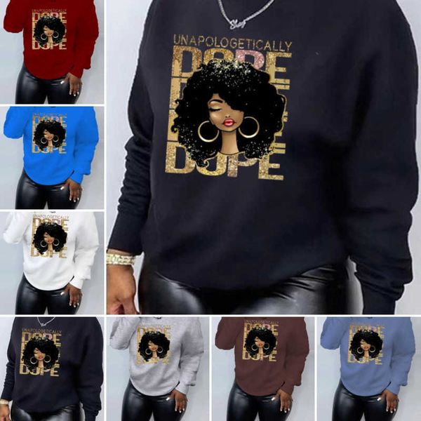 plus size women hoodie autumn and winter designer new letters pattern printed long sleeve round neck solid casual loose sweater 7 colours, Black
plus size women hoodie autumn and winter designer new letters pattern printed long sleeve round neck solid casual loose sweater 7 colours, Black
