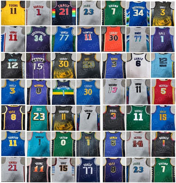 2022-23 stitch basketball ja morant jersey stephen curry lamelo ball jimmy butler lillard tatum devin booker kevin durant luka doncic anteto, Black;red
2022-23 stitch basketball ja morant jersey stephen curry lamelo ball jimmy butler lillard tatum devin booker kevin durant luka doncic anteto, Black;red