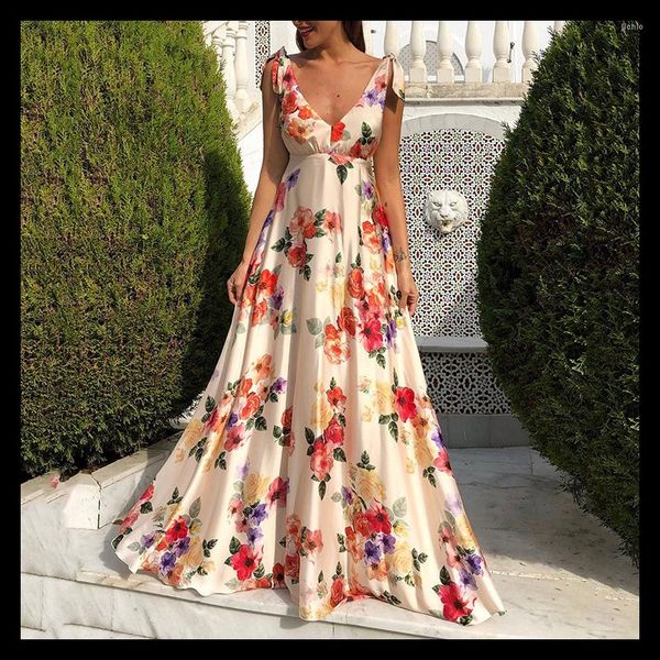 Casual Dresses Summer Fashion V-neck Lace Sexy Backless Floral Print Womens Dress Party Elegant Long Skirt Ladies Large Plus Size -40, Apricot
Casual Dresses Summer Fashion V-neck Lace Sexy Backless Floral Print Womens Dress Party Elegant Long Skirt Ladies Large Plus Size -40, Apricot