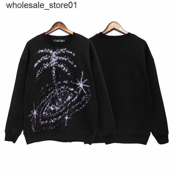 men's hoodies designer sweatshirts fashion brand print plush neck long sleeve sweater men's women's streetwear hoodie, Black