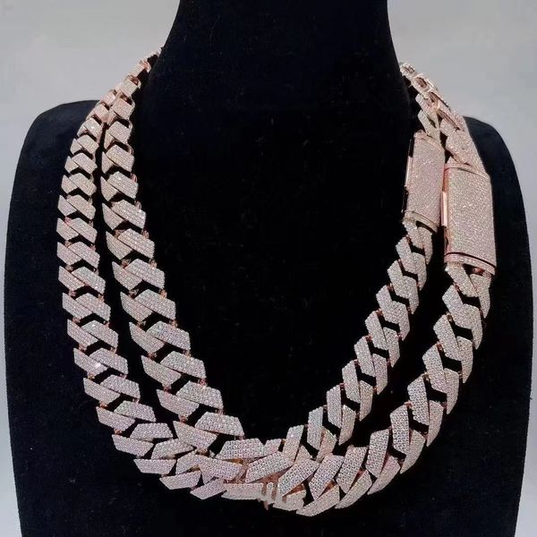 designer hip hop cuban necklace 14mm/18mm/20mm925 silver plated 18k rose gold d colored moissanite diamond male and female rapper jewelry ca, Black
designer hip hop cuban necklace 14mm/18mm/20mm925 silver plated 18k rose gold d colored moissanite diamond male and female rapper jewelry ca, Black