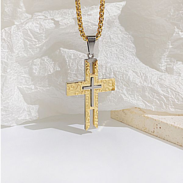 wholesale double cross necklace titanium steel male personality hip hop street necklace pendant love jewelry, Silver
wholesale double cross necklace titanium steel male personality hip hop street necklace pendant love jewelry, Silver