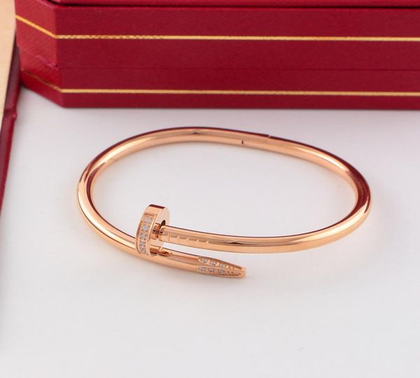 classic bangles gold silver nail bracelet titanium steel cuff bangle nlay diamond bracelets womens mens love jewelry gift with box9935351, Black
classic bangles gold silver nail bracelet titanium steel cuff bangle nlay diamond bracelets womens mens love jewelry gift with box9935351, Black