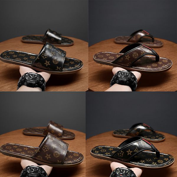 luxury printed designer slippers mens genuine leather brocade print anti-slip slides sandals soft bottom comfortable casual beach sandals si, Black
luxury printed designer slippers mens genuine leather brocade print anti-slip slides sandals soft bottom comfortable casual beach sandals si, Black