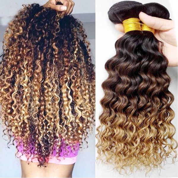 lace wigs ombre deep wave bundles brazilian hair weave 3 4 deal human malaysian curly 221212, Black;brown
lace wigs ombre deep wave bundles brazilian hair weave 3 4 deal human malaysian curly 221212, Black;brown