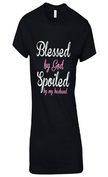 fashionblessed by god spoiled by my husband ladies fitted tshirt funny wife joke 726993, White
fashionblessed by god spoiled by my husband ladies fitted tshirt funny wife joke 726993, White