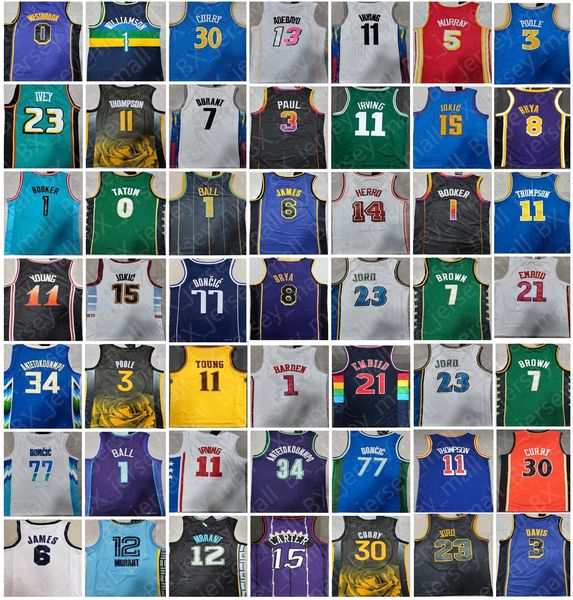 2022-23 stitch basketball ja morant jersey stephen curry lamelo ball jimmy butler lillard tatum devin booker kevin durant luka doncic anteto, Black;red
2022-23 stitch basketball ja morant jersey stephen curry lamelo ball jimmy butler lillard tatum devin booker kevin durant luka doncic anteto, Black;red