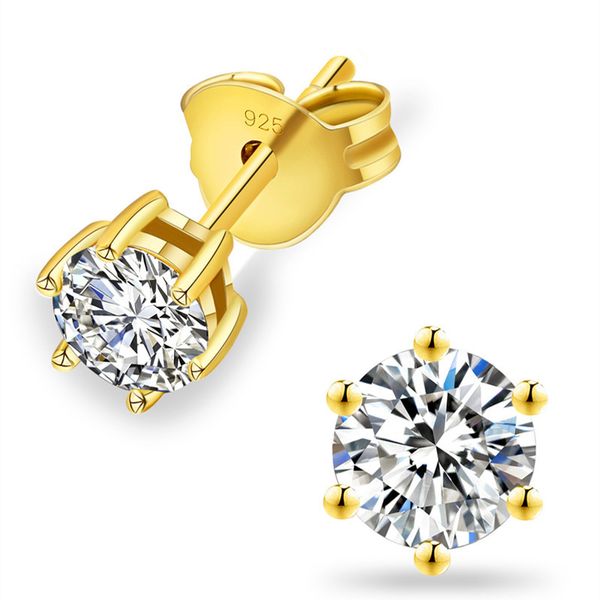 classic fashion 0.6ct-1ct round shiny moissanite 925 sterling silver gold plated earrings studs for men women nice gift, Golden;silver
classic fashion 0.6ct-1ct round shiny moissanite 925 sterling silver gold plated earrings studs for men women nice gift, Golden;silver