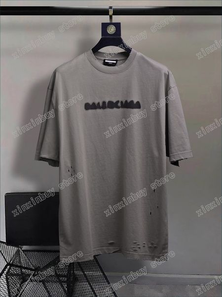 xinxinbuy men designer destroyed tee t shirt paris paint letters print make old hole short sleeve cotton women red gray khaki black xs-l, Black;brown
xinxinbuy men designer destroyed tee t shirt paris paint letters print make old hole short sleeve cotton women red gray khaki black xs-l, Black;brown