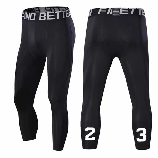 2020 men sports tights running 3 4 pants suitable for basketball athletic legging training elasticity jogging gym compression runi180q, Black;blue
2020 men sports tights running 3 4 pants suitable for basketball athletic legging training elasticity jogging gym compression runi180q, Black;blue