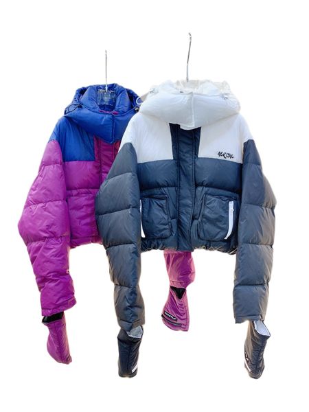 women's outerwear & coatscolor blocked hoodie with fashionable gloves down jacket, Black;brown
women's outerwear & coatscolor blocked hoodie with fashionable gloves down jacket, Black;brown