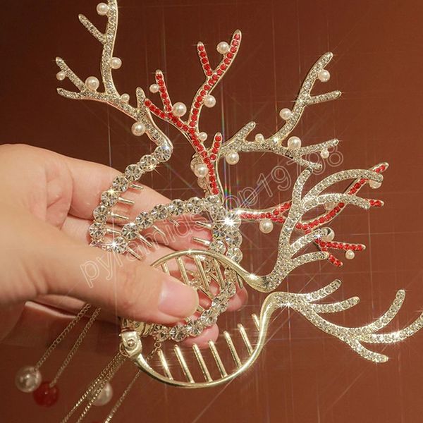 women romance antler rhinestone hair claw clips horsetail buckle ponytail holder hair clip female hair accessories xmas, Slivery;white
women romance antler rhinestone hair claw clips horsetail buckle ponytail holder hair clip female hair accessories xmas, Slivery;white