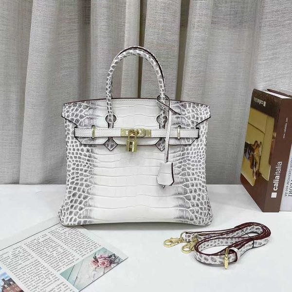 herme birkins handbags high end crocodile grain leather bright white women's buckle single shoulder messenger bag wm
herme birkins handbags high end crocodile grain leather bright white women's buckle single shoulder messenger bag wm