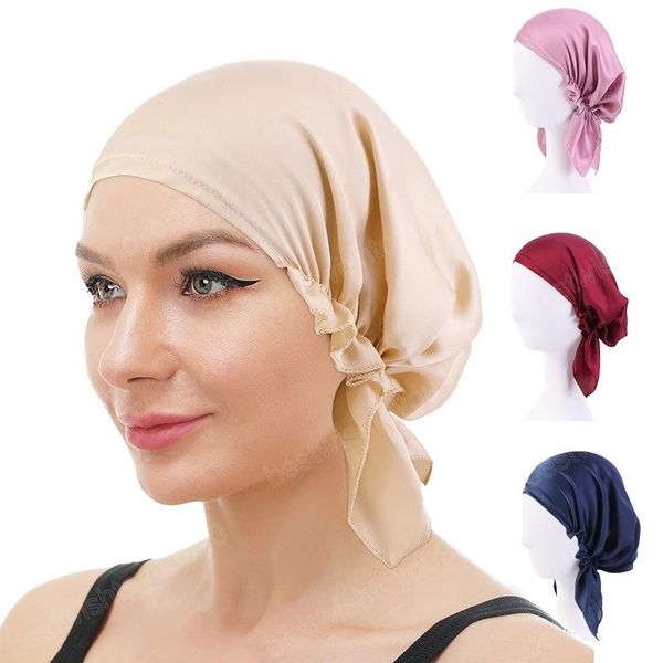 muslim women silky pre-tied turban strech hat headscarf bandanas headwear hair loss cancer chemo cap nightcap hijab cover, Blue;gray
muslim women silky pre-tied turban strech hat headscarf bandanas headwear hair loss cancer chemo cap nightcap hijab cover, Blue;gray