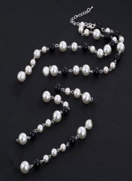 paris lady jewelry necklace black white pearl rhinestone pendant necklace elegant women sweater chain fashion jewelrys clavicle ch9997182, Silver
paris lady jewelry necklace black white pearl rhinestone pendant necklace elegant women sweater chain fashion jewelrys clavicle ch9997182, Silver