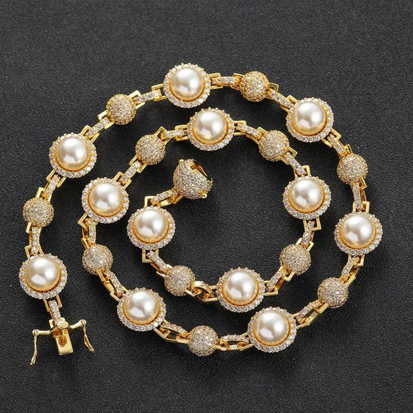 14mm 18/20/22/24inch gold silver colors bling cz pearl chain necklace bracelet links rapper street jewelry for men women
14mm 18/20/22/24inch gold silver colors bling cz pearl chain necklace bracelet links rapper street jewelry for men women