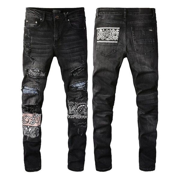fashion brand mens jeans amr black pencil embroidery jeans streetwear zipper pocket striped patch hole jean stretch slim fit trousers, Blue
fashion brand mens jeans amr black pencil embroidery jeans streetwear zipper pocket striped patch hole jean stretch slim fit trousers, Blue