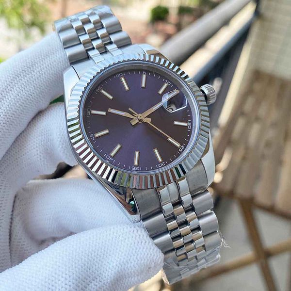 watch automatic mechanical 40mm mens wristwatch stainless steel designer wristband montre de luxe bracelet, Silver