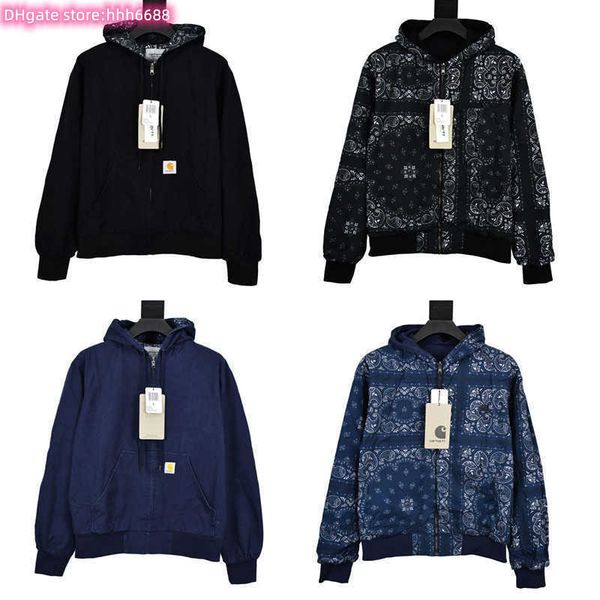 n4g1 men's jackets autumn winter new fashion north american brand carhart cashew flower reversible canvas for men and women couples loo, Black;brown
n4g1 men's jackets autumn winter new fashion north american brand carhart cashew flower reversible canvas for men and women couples loo, Black;brown