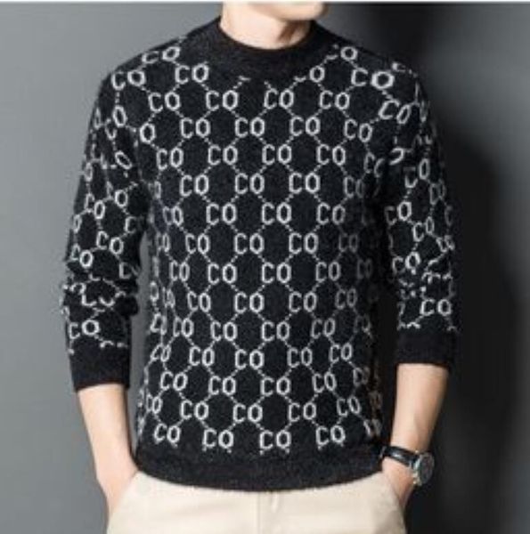 men's sweaters new winter round neck warm pullover street patchwork sweaters casual loose knitted, White;black
men's sweaters new winter round neck warm pullover street patchwork sweaters casual loose knitted, White;black