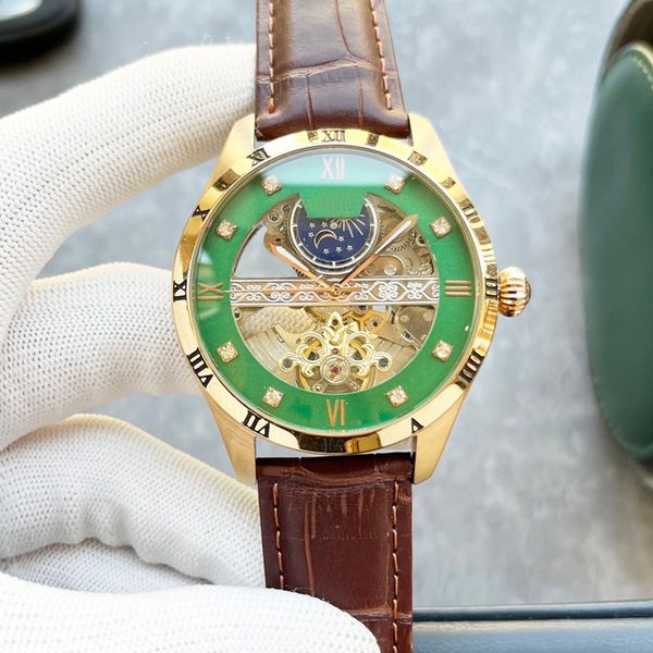 watch mens watch automatic mechanical movement 43mm round bezel leather waterproof fashion business wristwatches montre de luxe, Slivery;brown
watch mens watch automatic mechanical movement 43mm round bezel leather waterproof fashion business wristwatches montre de luxe, Slivery;brown