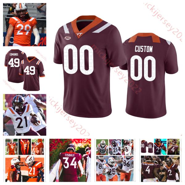 custom college virginia tech mens hokies football 4 dax hollifield tucker holloway jalen holston elijah howard 35 sam hughes 7 keonta jenkin, Black
custom college virginia tech mens hokies football 4 dax hollifield tucker holloway jalen holston elijah howard 35 sam hughes 7 keonta jenkin, Black