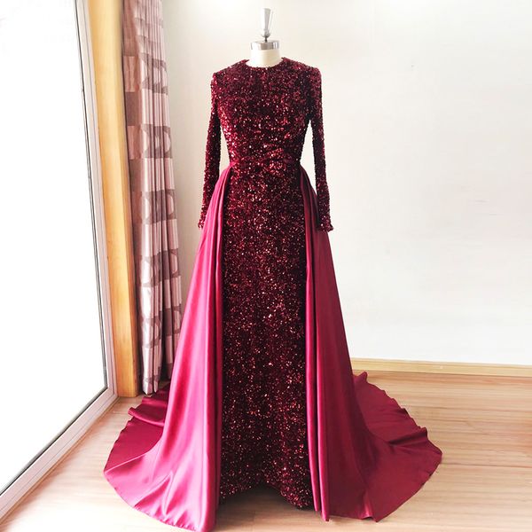 elegant glitter sequined mother of the bride dresses long sleeves burgundy wedding party gowns groom mom formal evening gowns muslim prom ou, Black;red
elegant glitter sequined mother of the bride dresses long sleeves burgundy wedding party gowns groom mom formal evening gowns muslim prom ou, Black;red