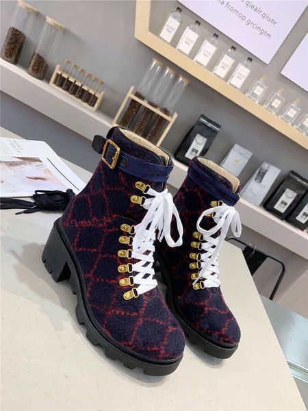 designer luxury vintage tweed check lace up combat ankle boots white hibiscus red marine with original box, Black
designer luxury vintage tweed check lace up combat ankle boots white hibiscus red marine with original box, Black