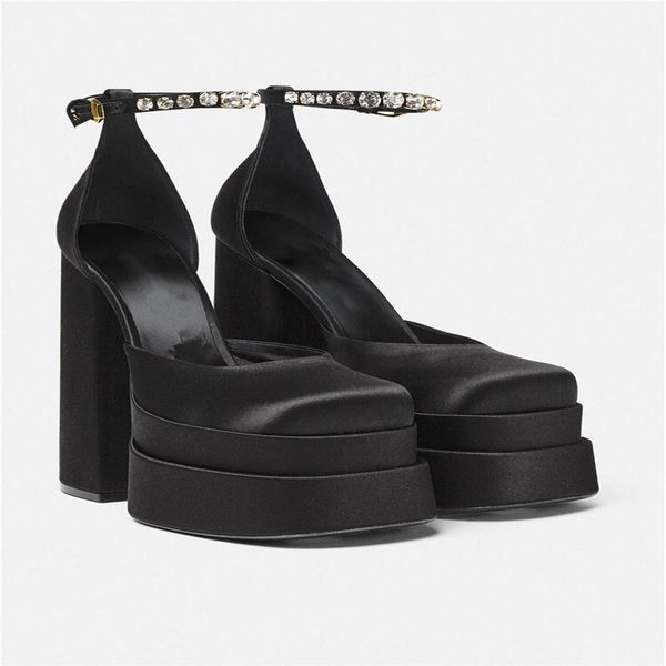 women's new fashion sandals waterproof platform square head silk super high heel 14cm single shoes size 34-44 black274h, Black
women's new fashion sandals waterproof platform square head silk super high heel 14cm single shoes size 34-44 black274h, Black