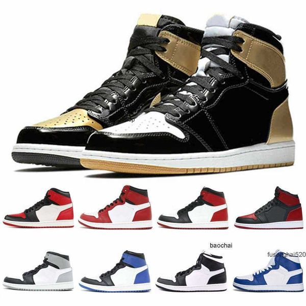 2026 Casual High 1s University Blue 1 men basketball shoes dark mocha Obsidian UNC black white twist Cactus Military patent bred Light Smoke Grey Hyper