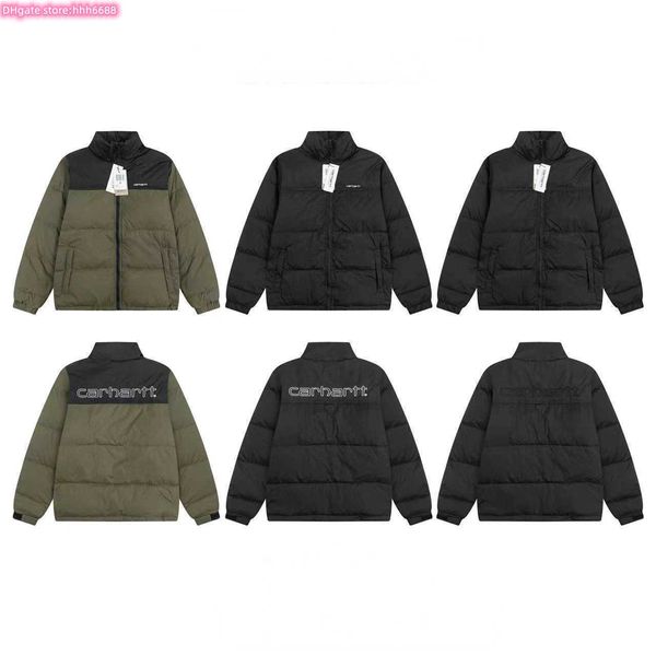 jc6y men's down jacket parka autumn winter new fashion north american brand carhart clamshell stand collar chest back embroidery couple, Black
jc6y men's down jacket parka autumn winter new fashion north american brand carhart clamshell stand collar chest back embroidery couple, Black
