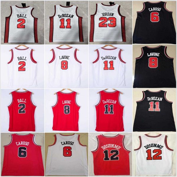 2022-23 basketball demar 11 derozan lonzo 2 ball ayo 12 dosunmu alex 6 caruso jersey stitched and embroidery mens shirts, Black;red
2022-23 basketball demar 11 derozan lonzo 2 ball ayo 12 dosunmu alex 6 caruso jersey stitched and embroidery mens shirts, Black;red