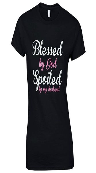 fashionblessed by god spoiled by my husband ladies fitted tshirt funny wife joke 995948, White
fashionblessed by god spoiled by my husband ladies fitted tshirt funny wife joke 995948, White