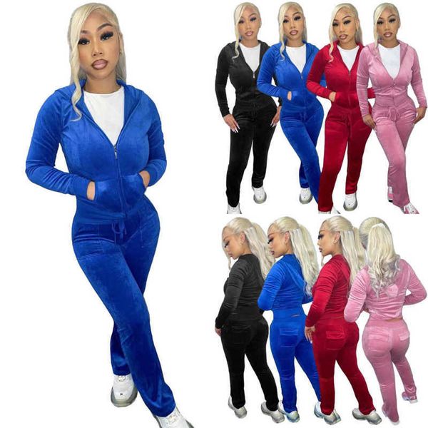retail designer womens hoodies velvet tracksuits fashionable velour thread zipper hooded two piece set, Gray
retail designer womens hoodies velvet tracksuits fashionable velour thread zipper hooded two piece set, Gray