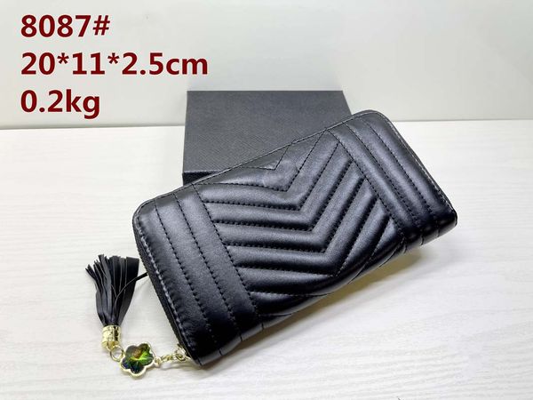fashion single zipper wallet for men and women long classic wallet # 8088, Red;black