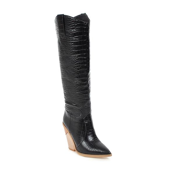 fashion classic black white yellow knee high boots knight western cowboy women long winter shoes pointed toe cowgirl wedge256n
fashion classic black white yellow knee high boots knight western cowboy women long winter shoes pointed toe cowgirl wedge256n