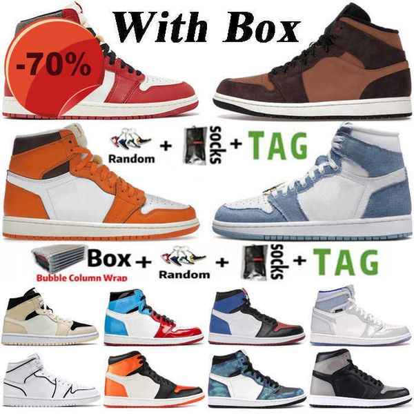hing shoes 2022 with box jumpman 1 basketball shoes mens 1s starfish lost found dark chocolate denim shadow racer blue purple toe men sports, Black
hing shoes 2022 with box jumpman 1 basketball shoes mens 1s starfish lost found dark chocolate denim shadow racer blue purple toe men sports, Black