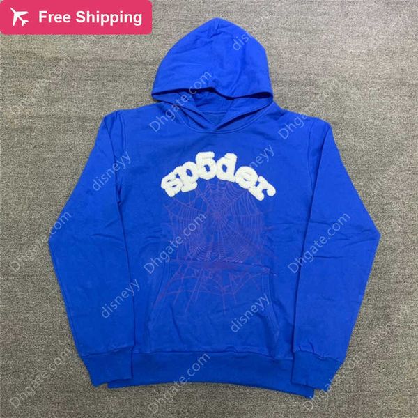 2023 sp5der 555555 blue hoodie men women 1 1 foam printing spider web hooded young thug pullover, Black
2023 sp5der 555555 blue hoodie men women 1 1 foam printing spider web hooded young thug pullover, Black