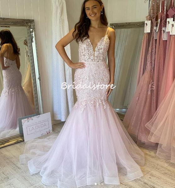 new in light pink prom dresses 2023 spaghetti straps mermaid lace evening dress backless lace graduation party wear vestido de fiesta formal, Black
new in light pink prom dresses 2023 spaghetti straps mermaid lace evening dress backless lace graduation party wear vestido de fiesta formal, Black