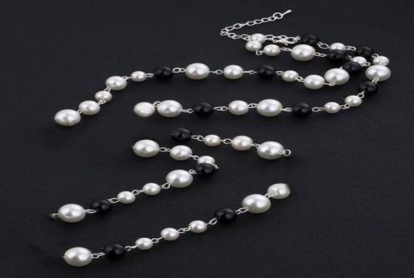 paris lady jewelry necklace black white pearl rhinestone pendant necklace elegant women sweater chain fashion jewelrys clavicle ch2941055, Silver
paris lady jewelry necklace black white pearl rhinestone pendant necklace elegant women sweater chain fashion jewelrys clavicle ch2941055, Silver