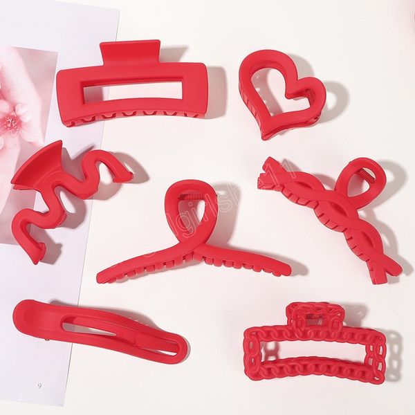 new years hairclips for women plastic hair claw different size clamps crab hairpin fashion red hair accessories, Slivery;white
new years hairclips for women plastic hair claw different size clamps crab hairpin fashion red hair accessories, Slivery;white