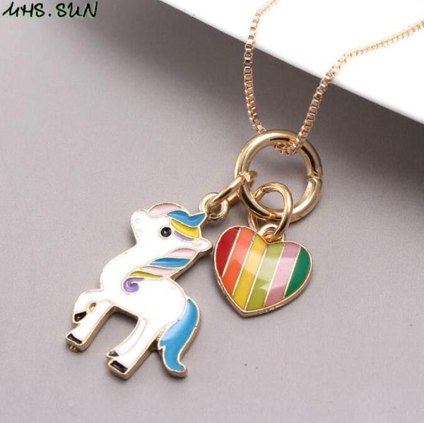 fashion new unicorn heart design charming pendant necklaces long chain necklace girls kids necklace shiny for christmas gifts, Silver
fashion new unicorn heart design charming pendant necklaces long chain necklace girls kids necklace shiny for christmas gifts, Silver
